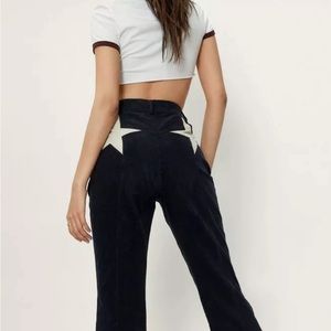 Corduroy High Waisted Flared Star Bum Pants